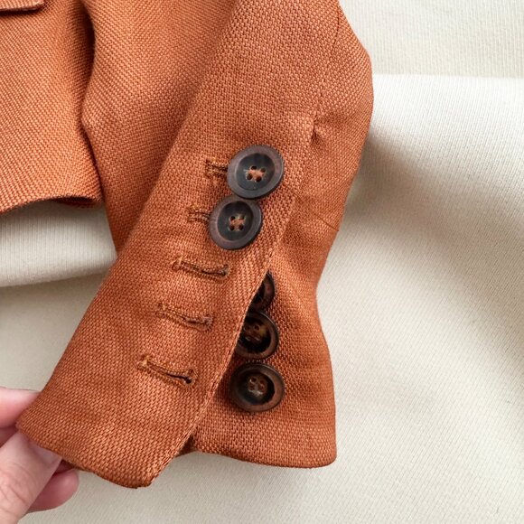 Veronica Beard "Diego" Dickey Blazer in Terracotta, size 4 - Picture 6 of 11